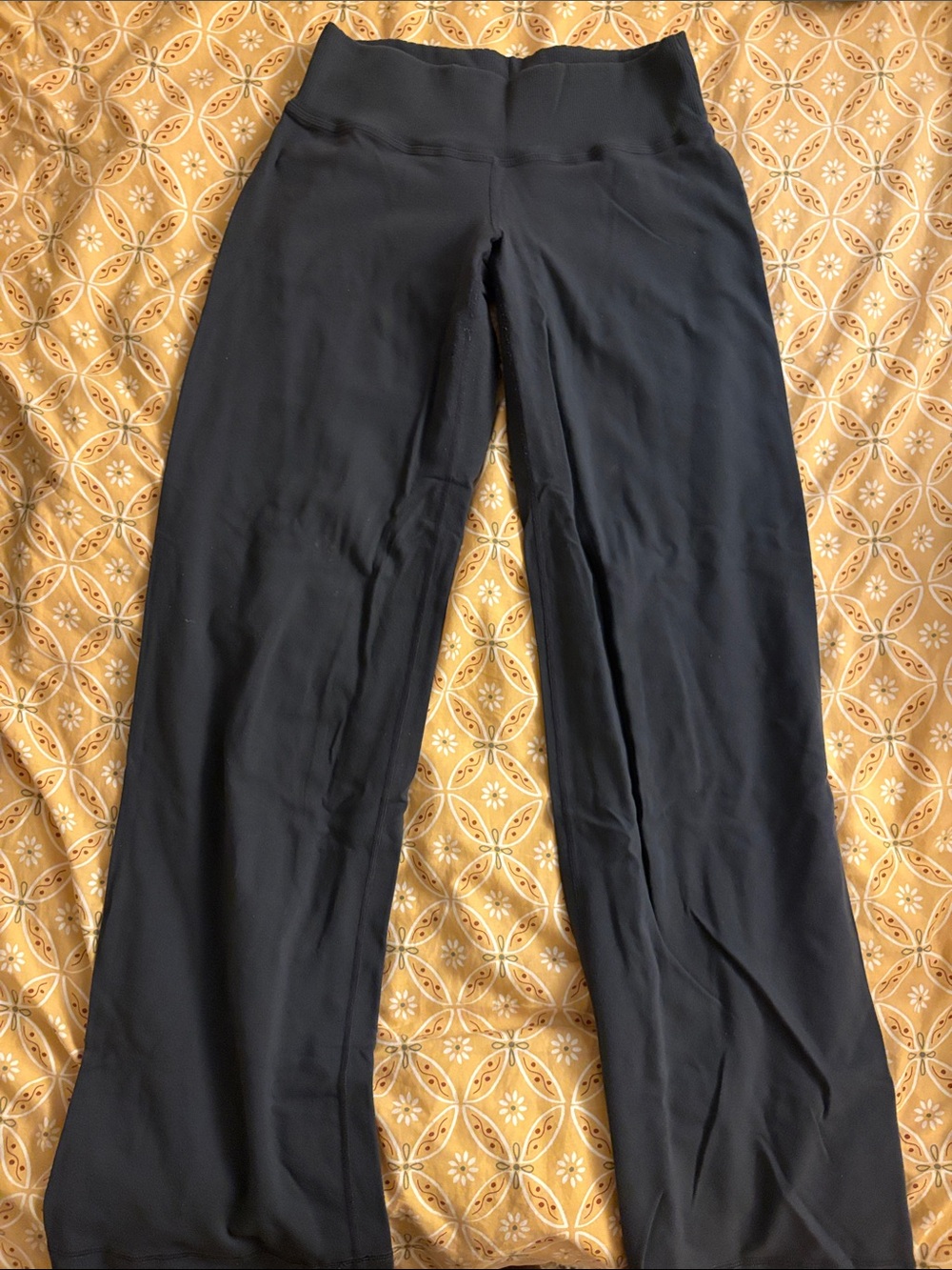 lululemon athletica Black Wide-Leg Yoga Pants